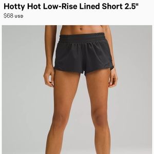 Lululemon hotty hot shorts